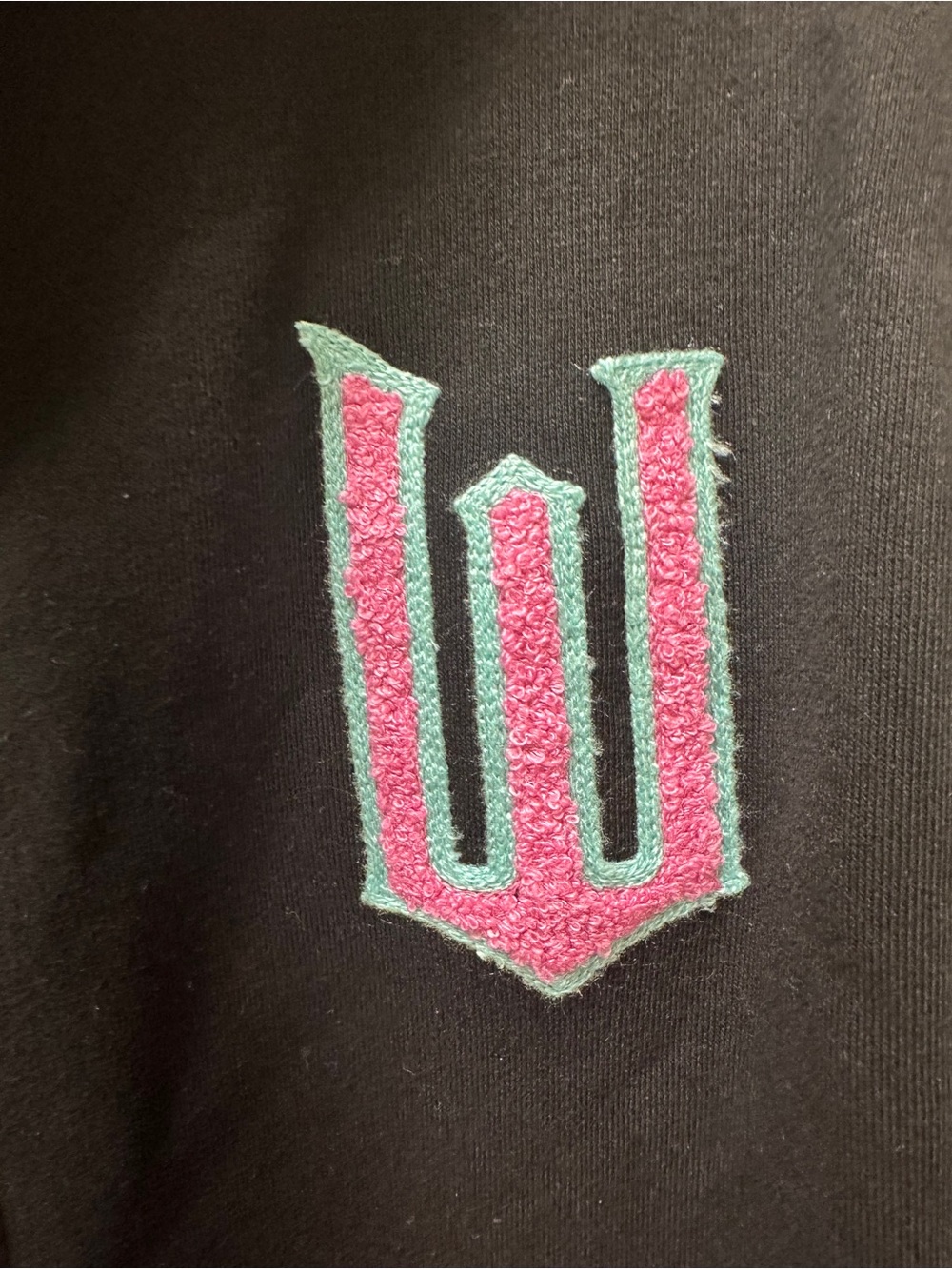 Loungefly Wicked Black Crewneck Sweater with Pink & Mint Accents - Picture 2 of 8